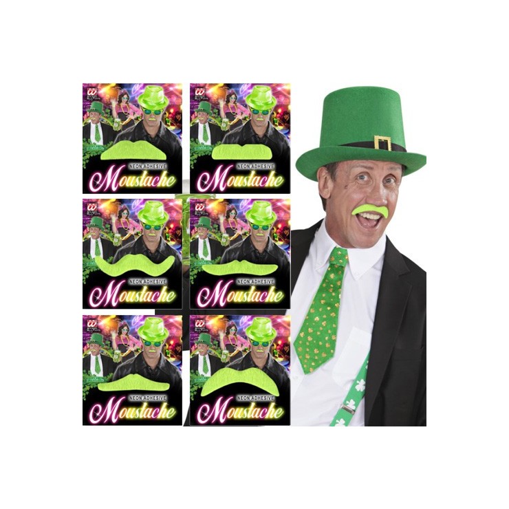 Moustache verte fluo