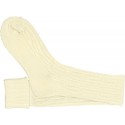 Chaussettes hautes crème