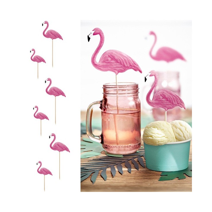 Pics flamant rose x6