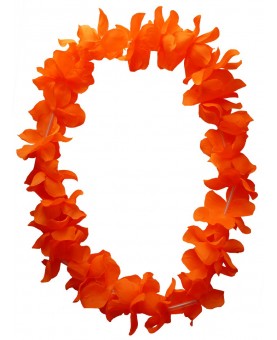 Collier hawaïen orange