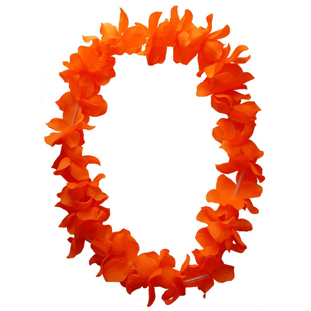 Collier hawaïen orange