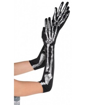 Longs gants squelette