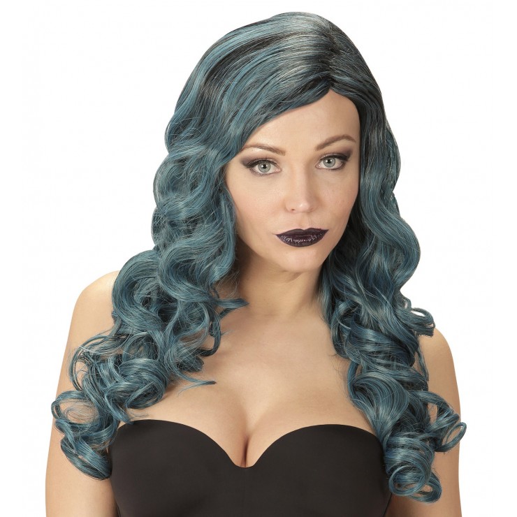 Perruque Rihanna turquoise