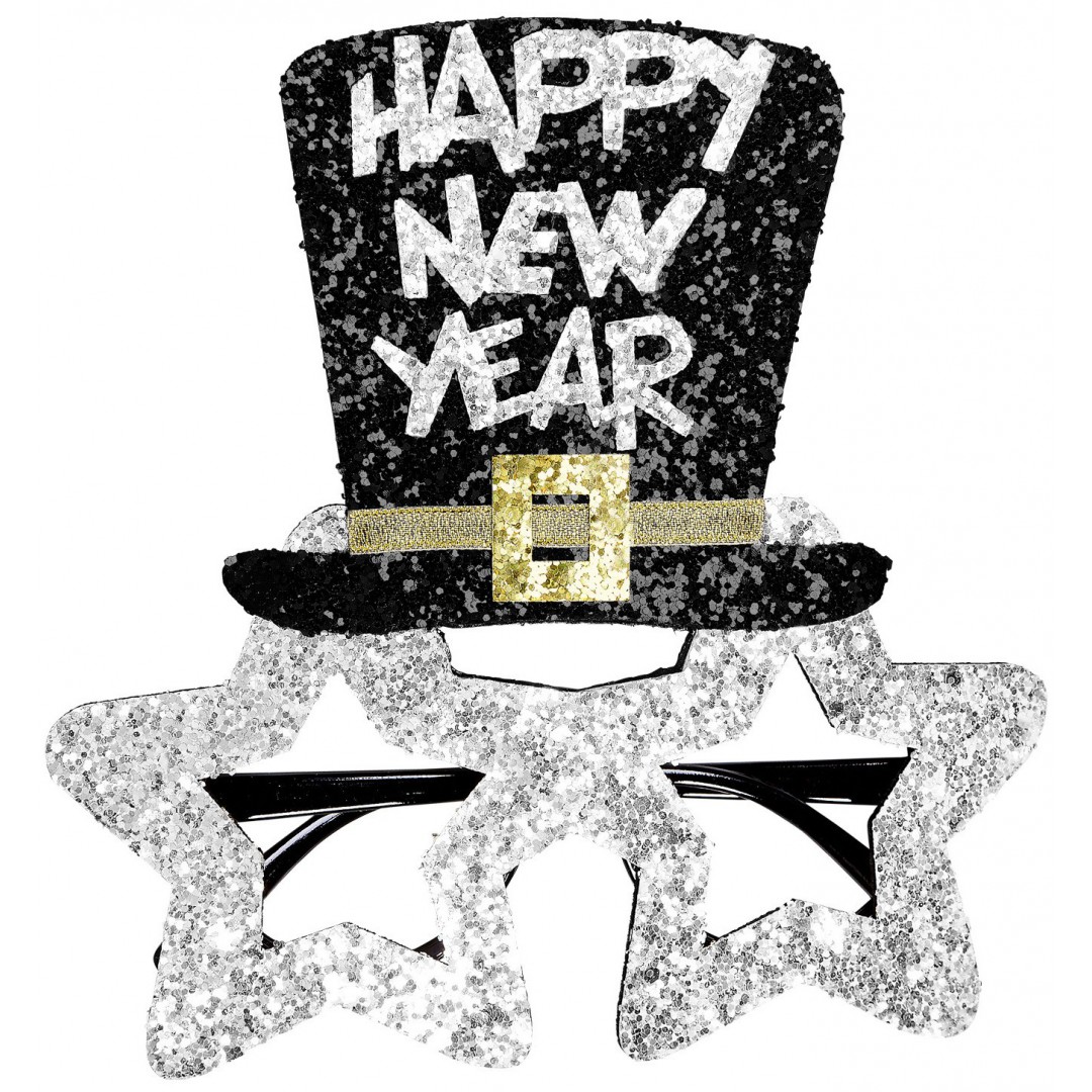 Lunettes Happy New Year Argent