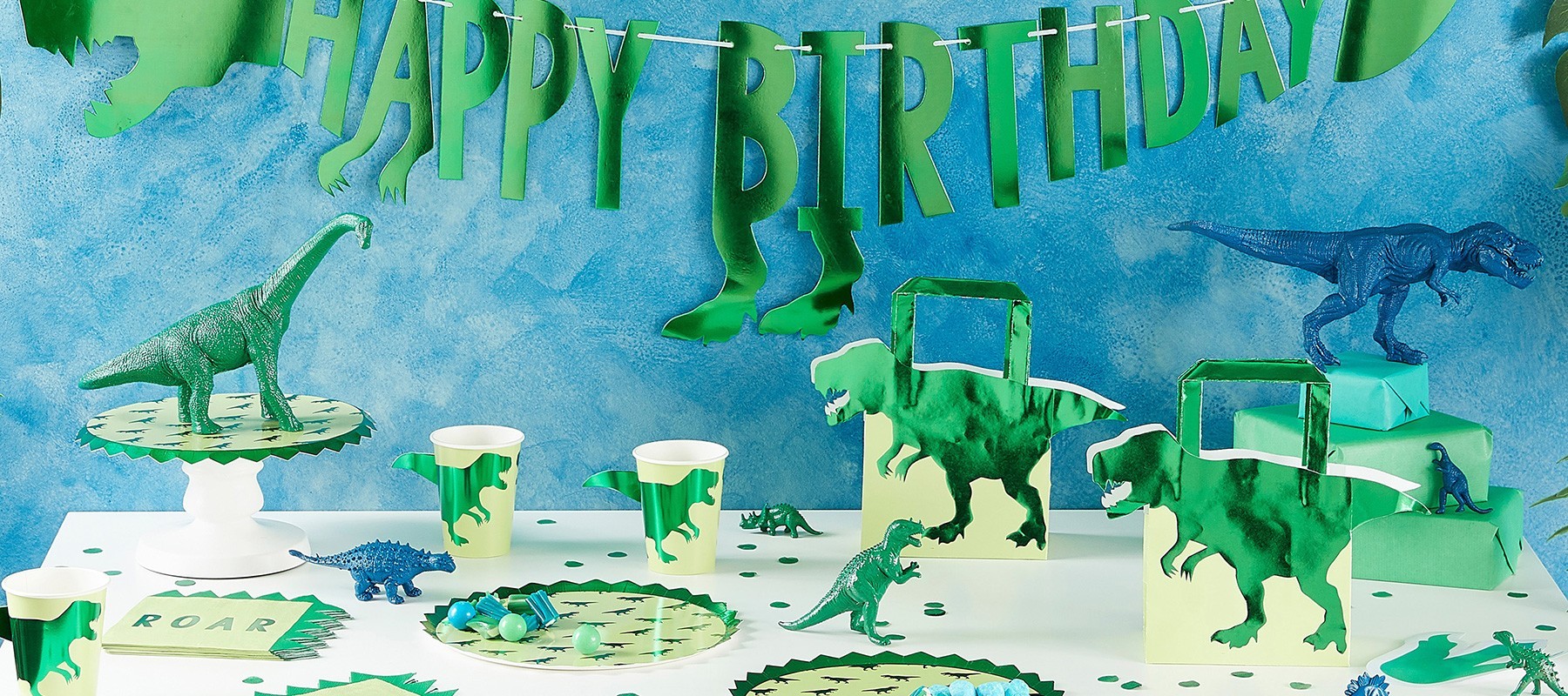 Anniversaire dinosaure : décorations anniversaire pré-historique