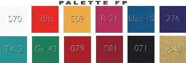 Palette fard gras 12 couleurs Couleur FP