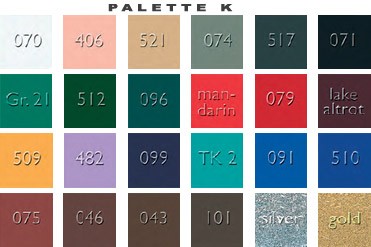 Palette Aquacolor kryolan 24 couleurs Couleur K
